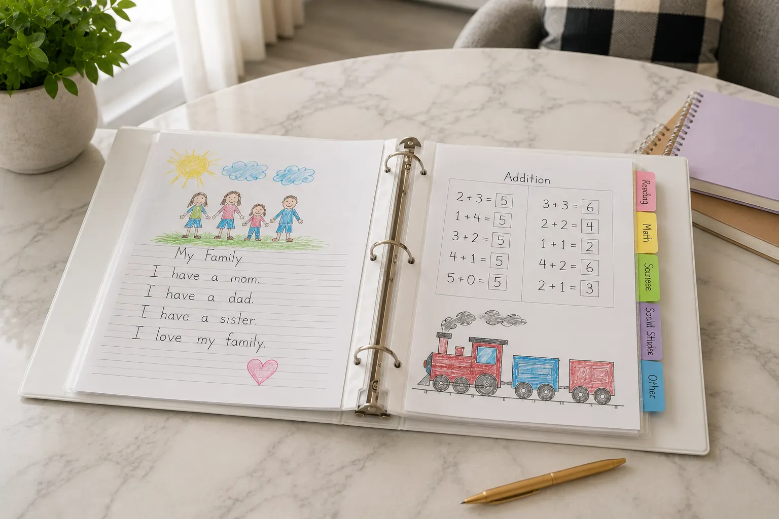 portafolio homeschool Florida completo con documentos organizados por categorías